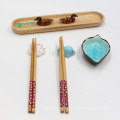 5 Pairs Set Custom Cartoon Printed Reusable Bamboo Sushi Chopsticks